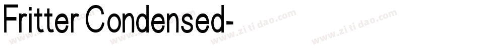 Fritter Condensed字体转换